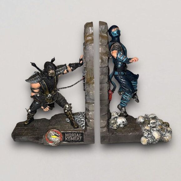 Mortal Kombat 9 Kollector's Edition Scorpion Sub-Zero Bookends Statue Figures - Picture 1 of 16